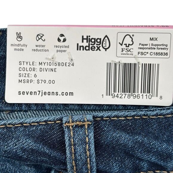 Seven7 EST.1964 90's Straight Leg High Rise Jeans Women's Size 6 NWT‎ - Picture 8 of 10